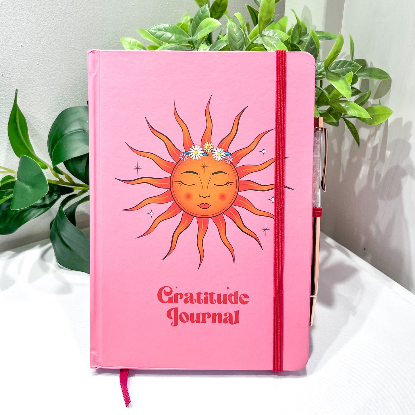 The Sun Gratitude Journal with Rose Quartz Pen