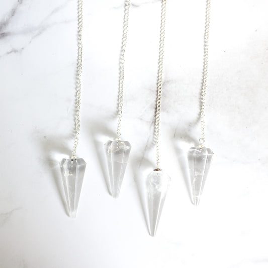 Clear Quartz Pendulums