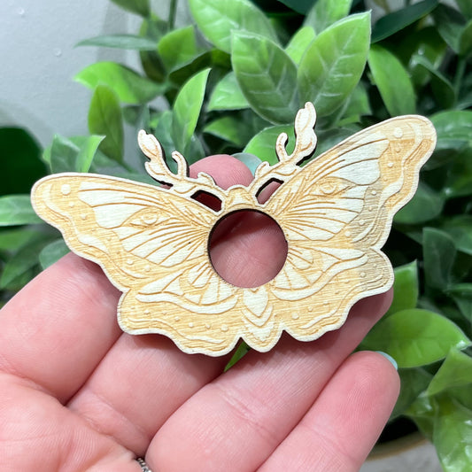 Wooden Moth Sphere Stand