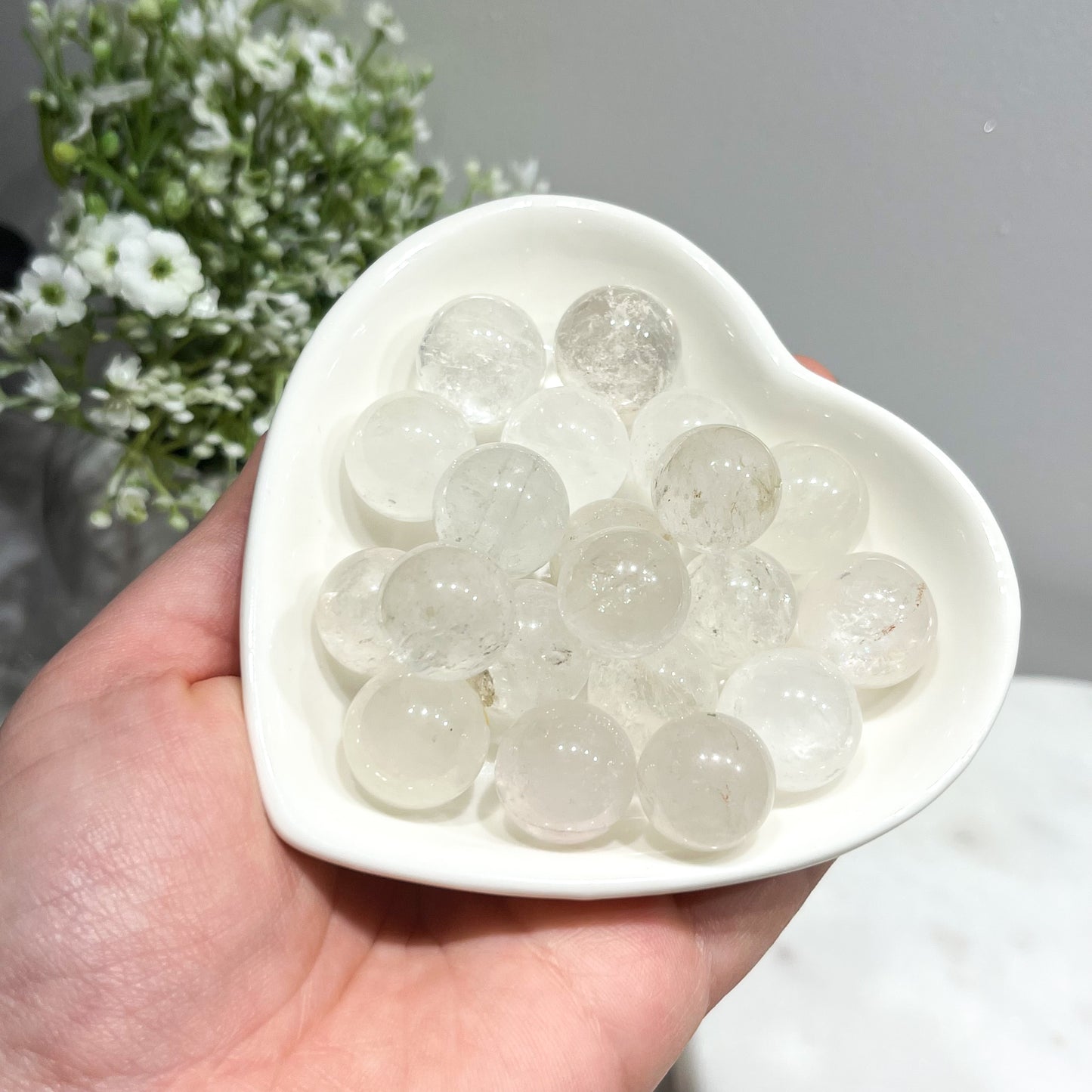 Small Clear Quartz Spheres