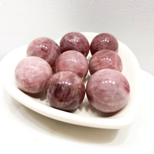 Lavender Rose Quartz Spheres