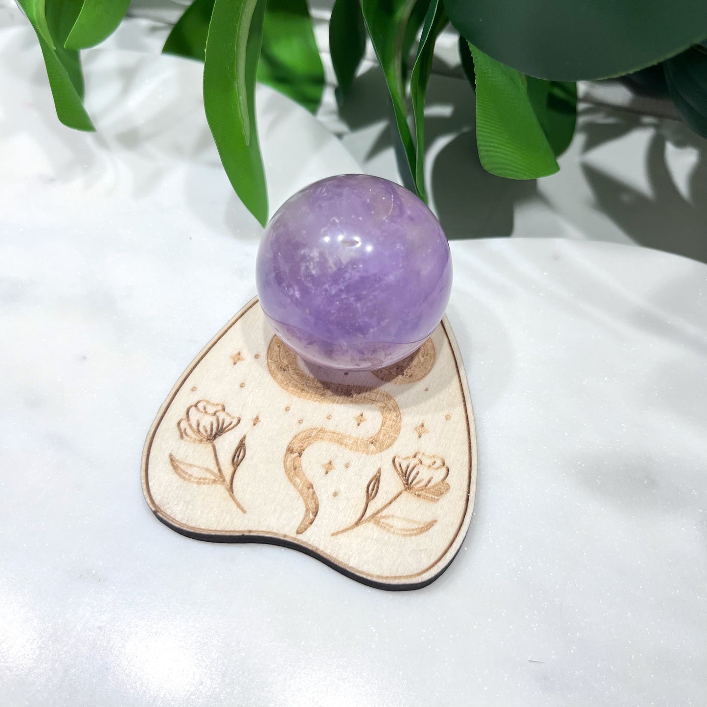 Wooden Snake Planchette Sphere Stand