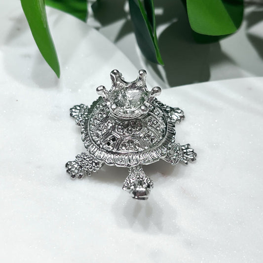 Silver Turtle Sphere Stand/Trinket Pot