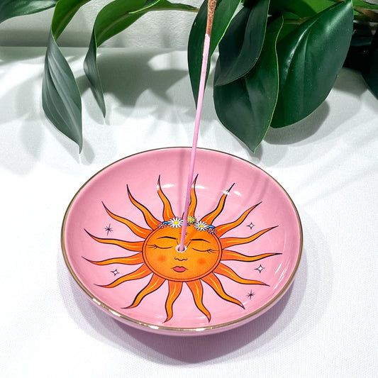 The Sun Ceramic Incense Holder