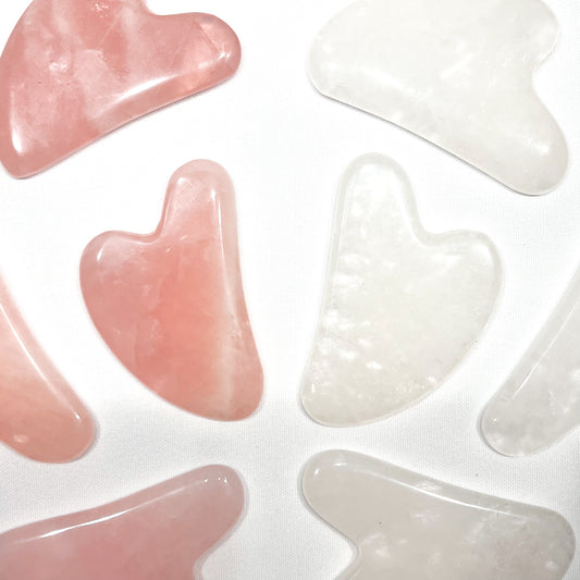 Facial Gua Sha | Rose Quartz or Clear Quartz