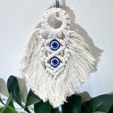 Load image into Gallery viewer, Macrame Evil Eye Wall Hanging
