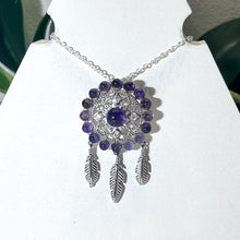 Load image into Gallery viewer, Sterling Silver Amethyst Dreamcatcher Necklace #2

