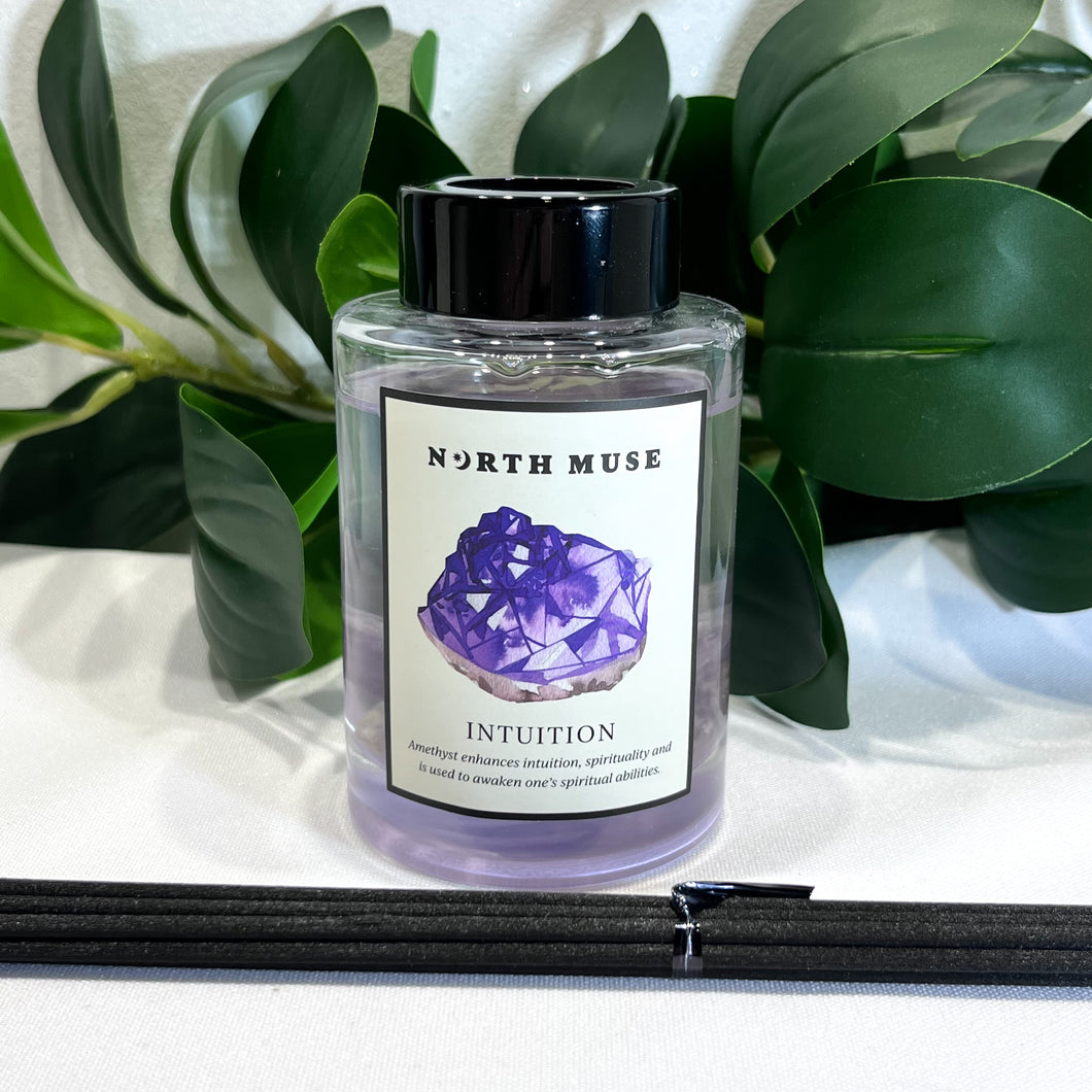 INTUITION | Lavender + Patchouli Reed Diffuser with Amethyst