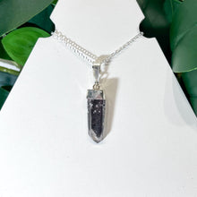 Load image into Gallery viewer, RARE Hematite Quartz Laser Sterling Silver Necklace #6

