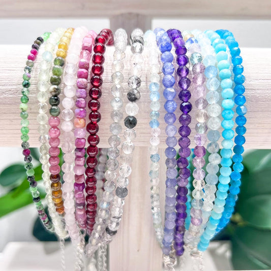 925 Silver Gemstone Anklets | Various Materials