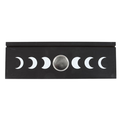 Black Moon Phase Tarot/Oracle Card Stand with Tealight Holder