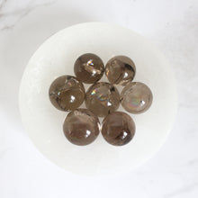 Load image into Gallery viewer, Smoky Quartz Spheres with Rainbows
