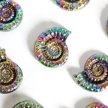 Load image into Gallery viewer, Rainbow Bismuth Ammonite Carving
