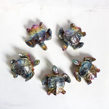Load image into Gallery viewer, Rainbow Bismuth Turtle Carving

