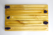 Load image into Gallery viewer, Handmade Wooden Incense Holders with Baby Brazilian Amethyst Clusters
