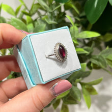 Load image into Gallery viewer, 925 Sterling Silver Purple Garnet Ring

