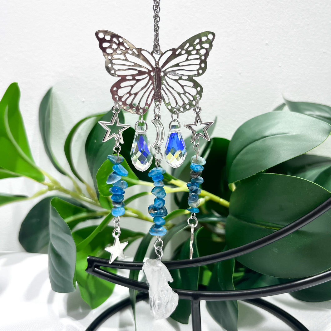 Butterfly Hanging with Apatite Chips