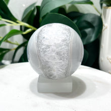 Load image into Gallery viewer, Square Selenite Sphere Stand
