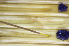Load image into Gallery viewer, Handmade Wooden Incense Holders with Baby Brazilian Amethyst Clusters
