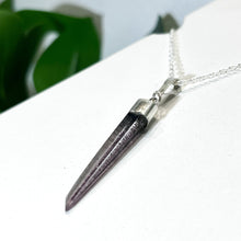 Load image into Gallery viewer, RARE Hematite Quartz Laser Sterling Silver Necklace #2
