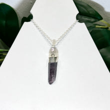 Load image into Gallery viewer, RARE Hematite Quartz Laser Sterling Silver Necklace #5
