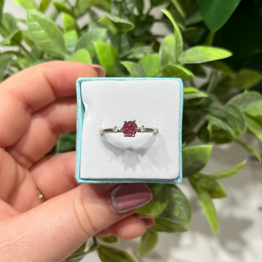 Faceted Pink Tourmaline Ring #2