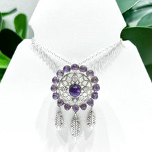 Load image into Gallery viewer, Sterling Silver Amethyst Dreamcatcher Necklace #1
