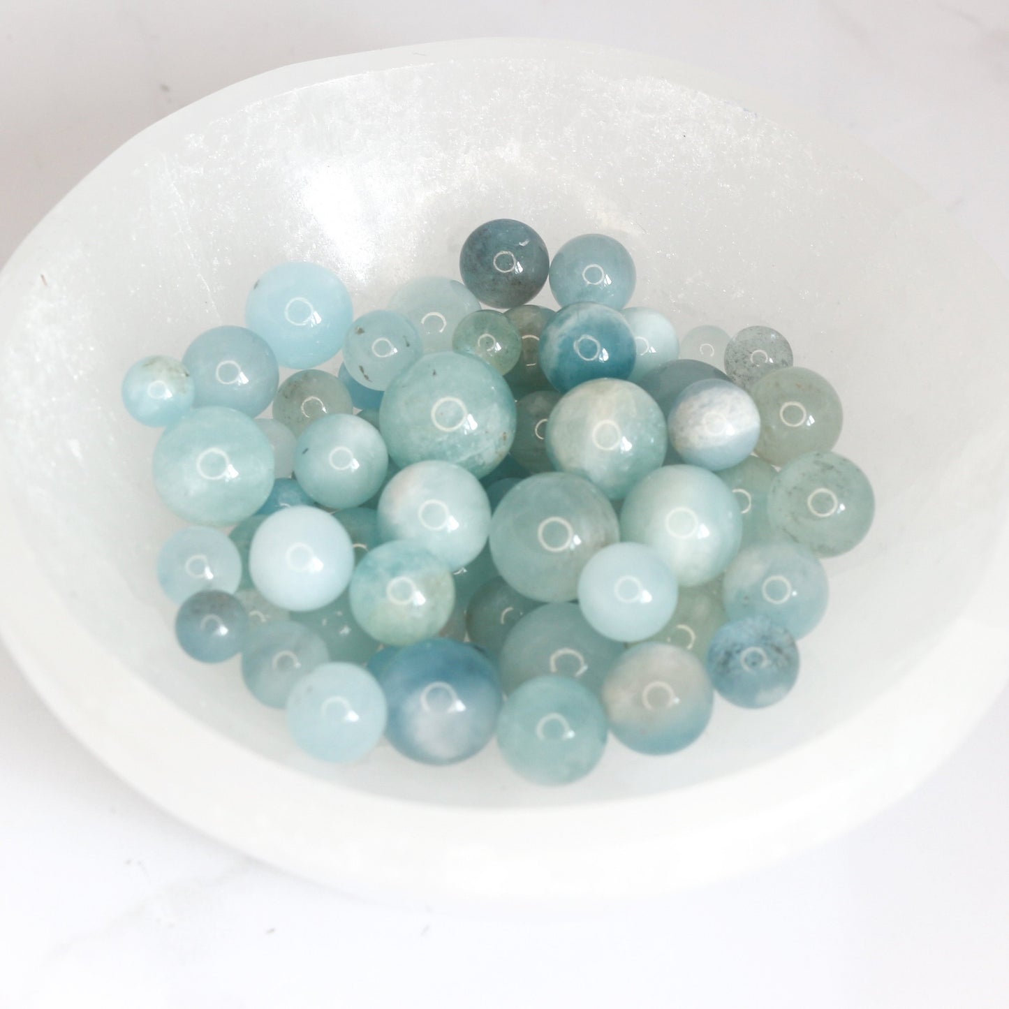 Mini Aquamarine Spheres