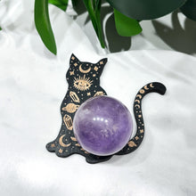 Load image into Gallery viewer, Wooden Cat Sphere Stand
