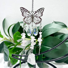 Load image into Gallery viewer, Butterfly Hanging with Rose Quartz Chips
