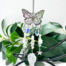 Load image into Gallery viewer, Butterfly Hanging with Moonstone Chips
