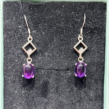Load image into Gallery viewer, Sterling Silver Amethyst Danglies
