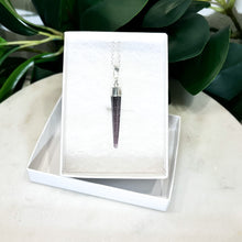 Load image into Gallery viewer, RARE Hematite Quartz Laser Sterling Silver Necklace #2
